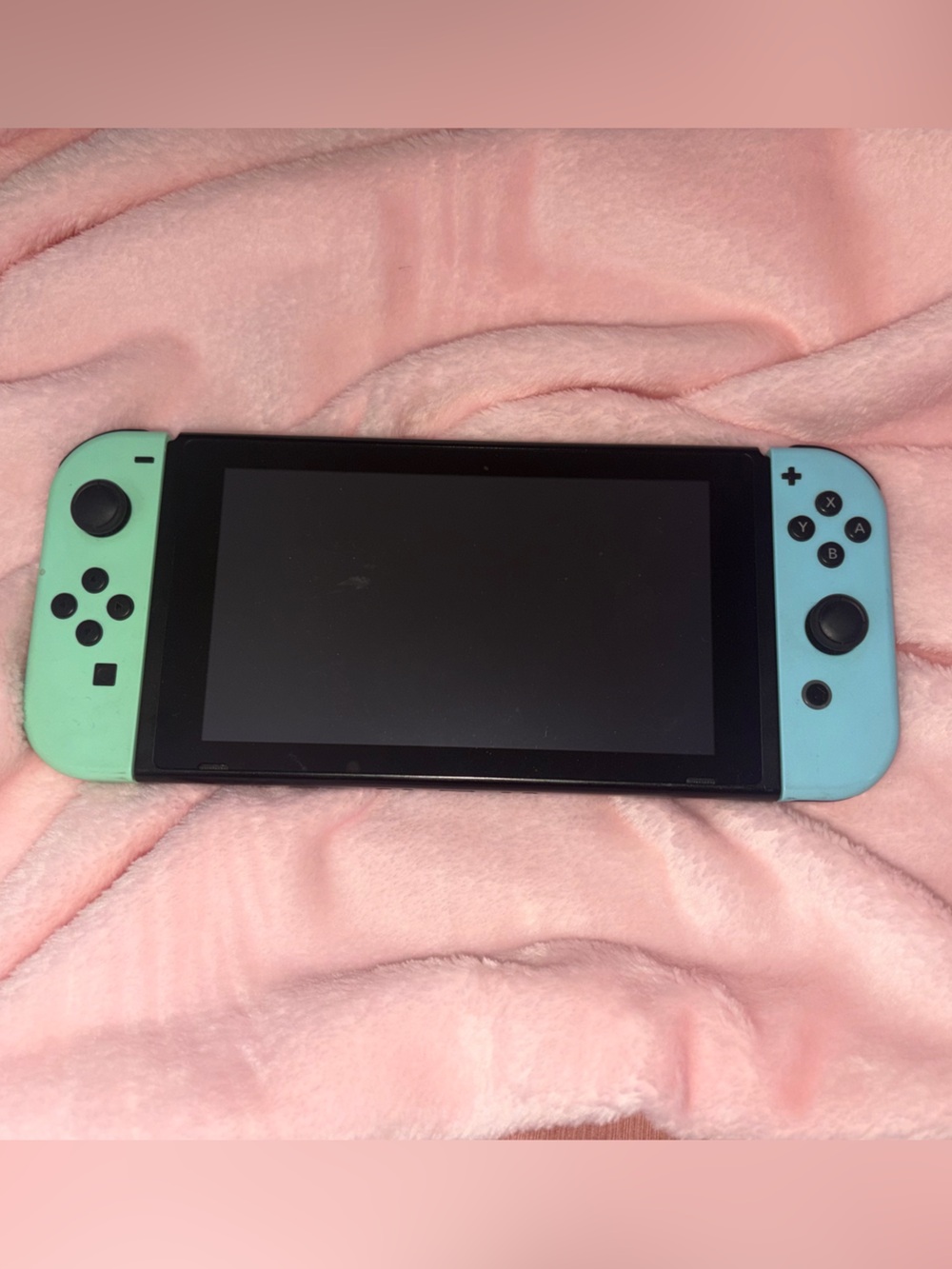 Nintendo Switch Animal Crossing Edition with Light Green and Light Blue Joy-Cons